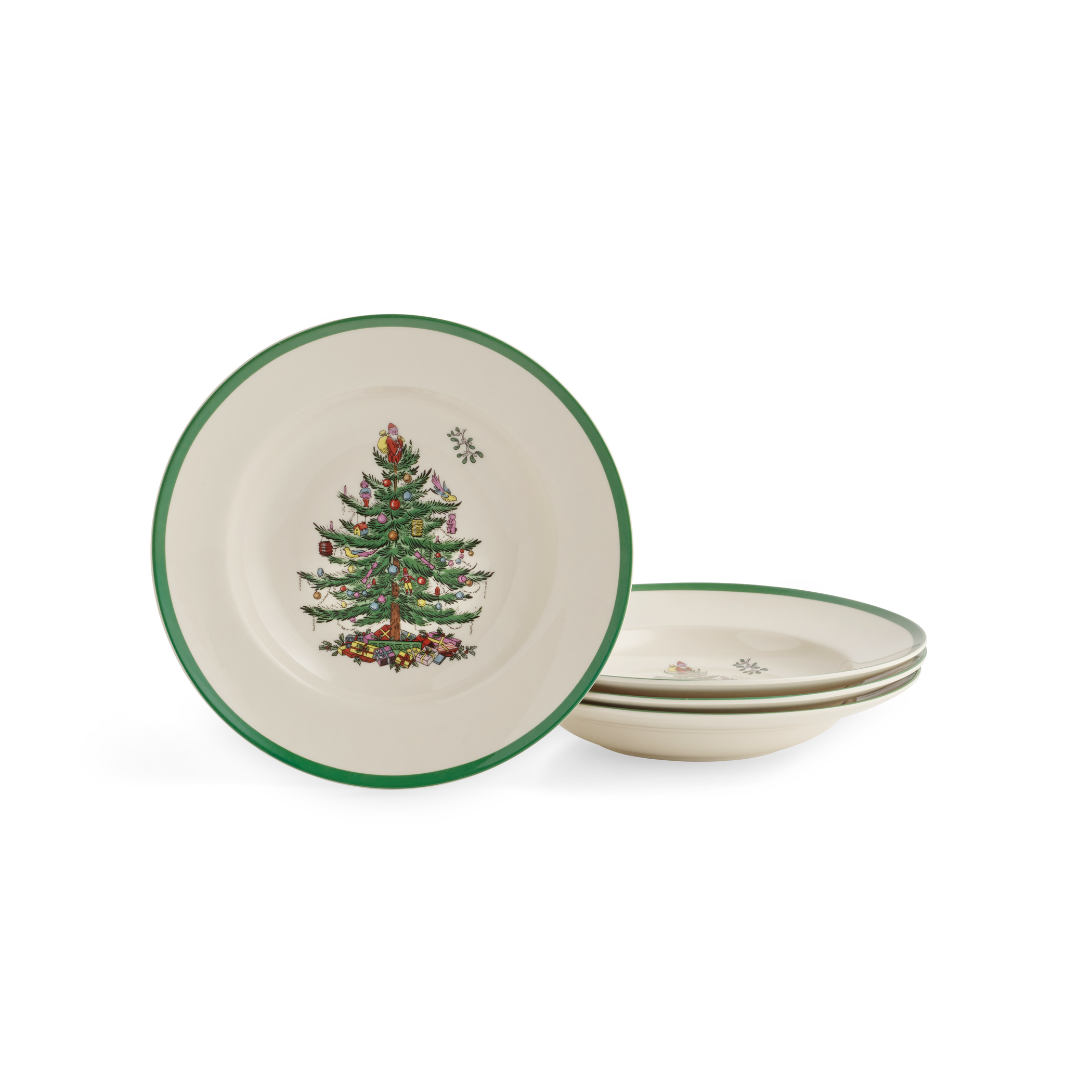 Christmas Tree Set of 4 Soup Plates image number null